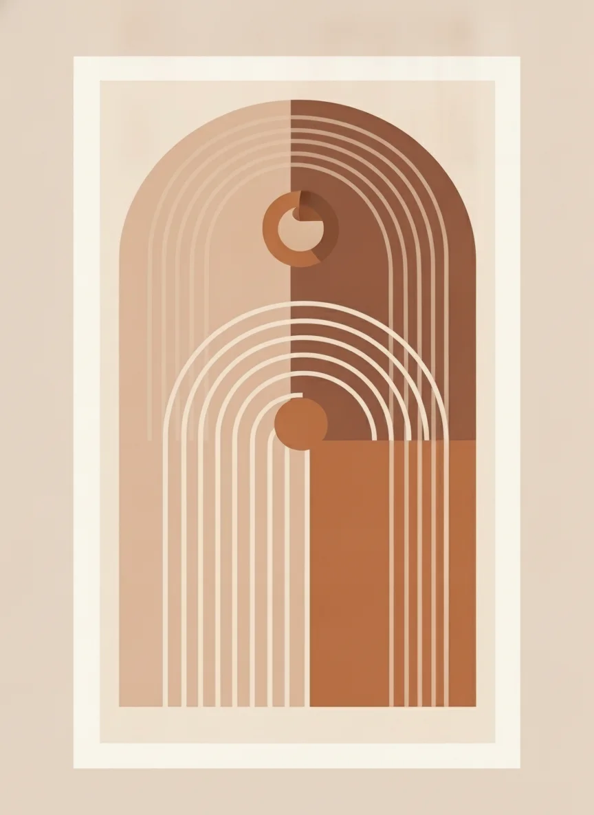 Mid-Century Arch Abstract Wall Art Print (300 DPI)
