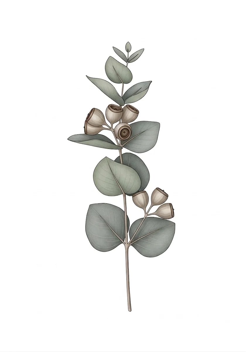 Eucalyptus Spray Botanical Wall Art Print (300 DPI)