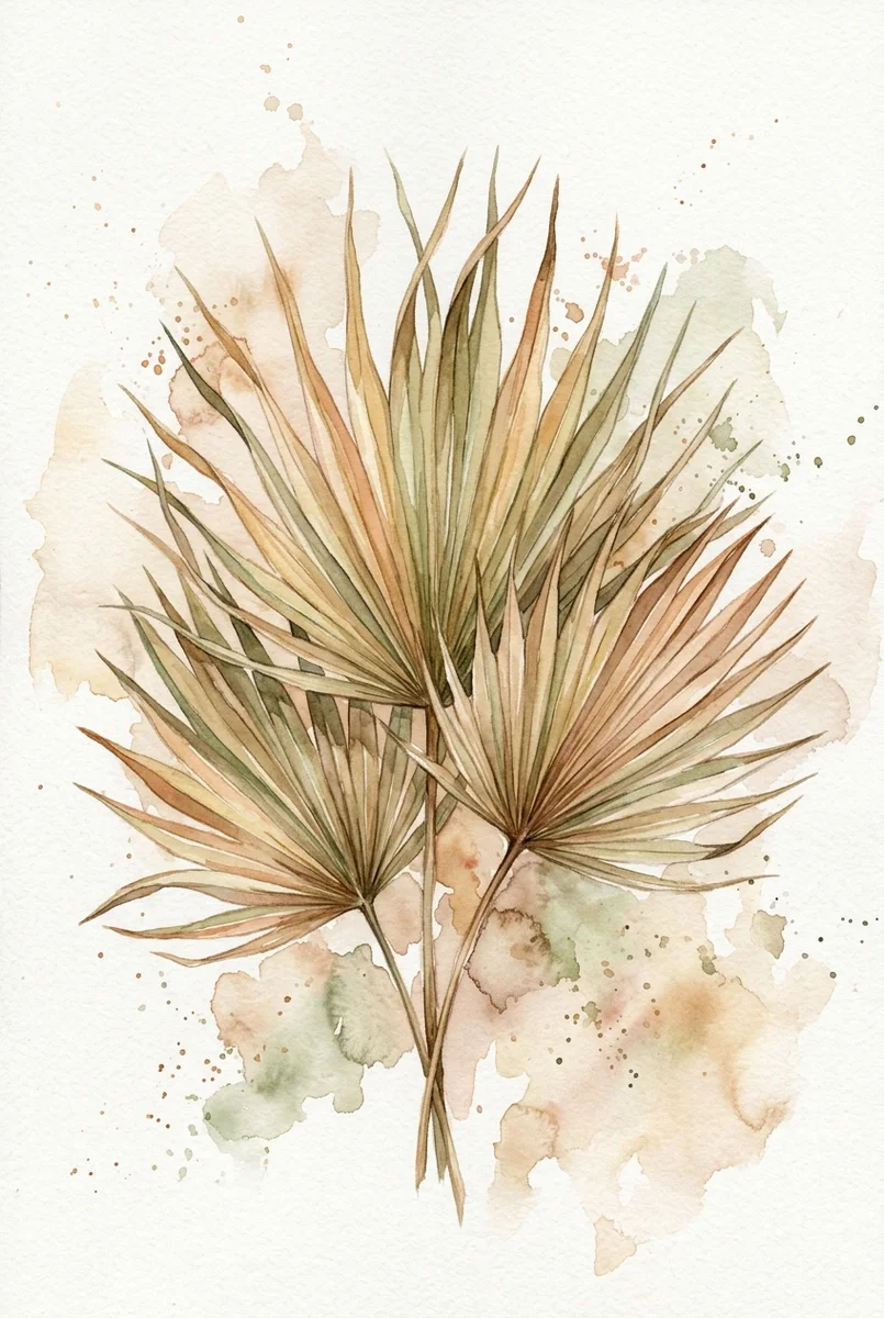 Palm Branch Botanical Wall Art Print (300 DPI)