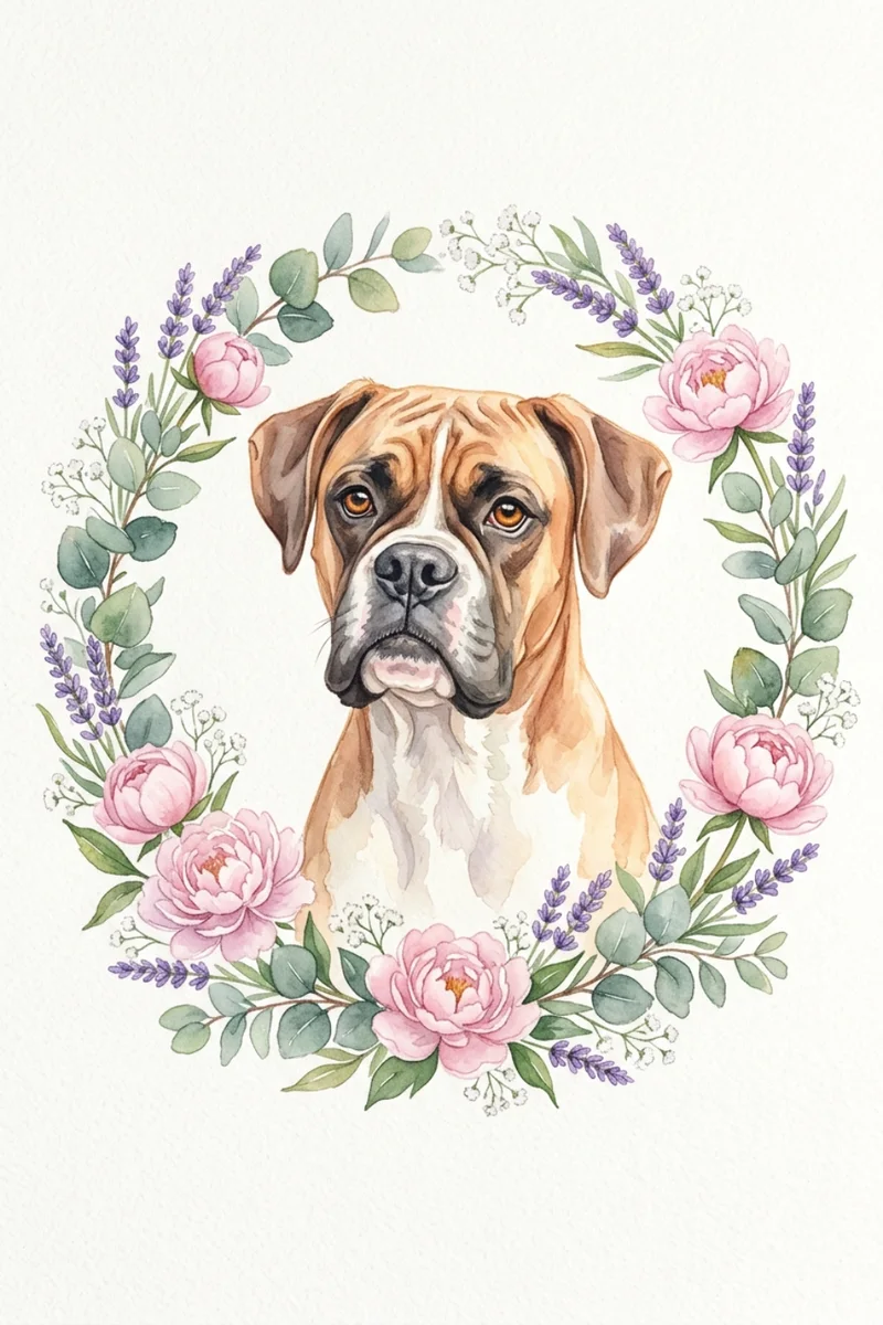Custom Boxer Portrait - Memorial Style (Digital File)