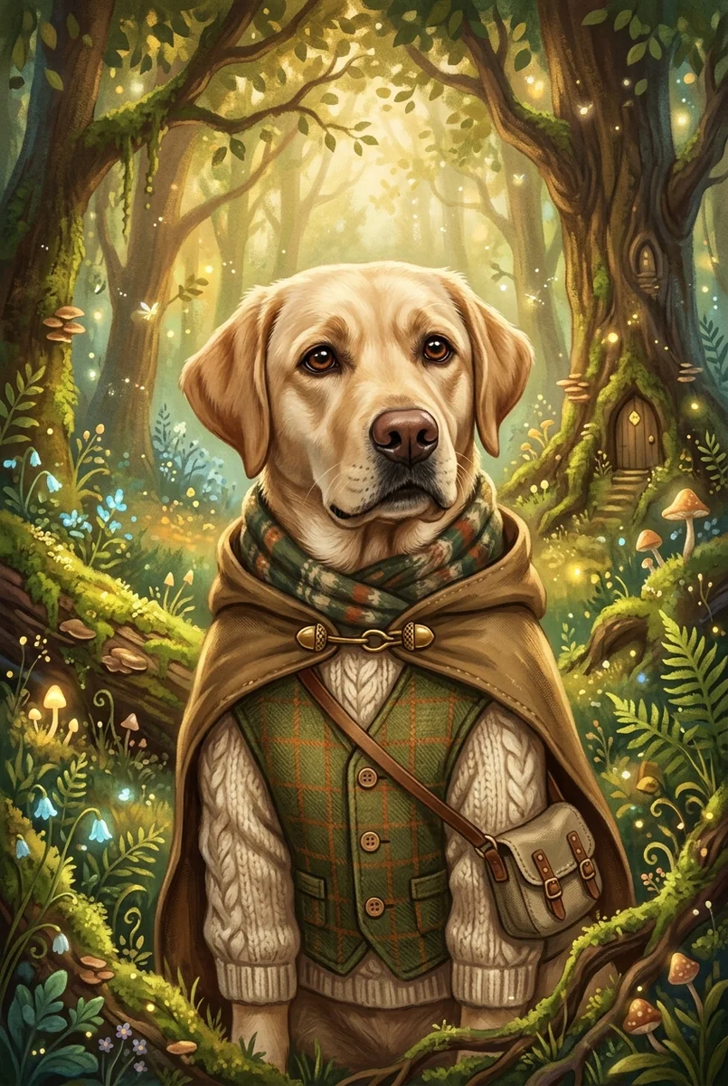 Custom Labrador Retriever Portrait - Pet Wilderkind Style (Digital File)