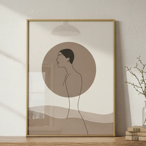 Minimalist Silhouette Minimalist Line Art Print (300 DPI)