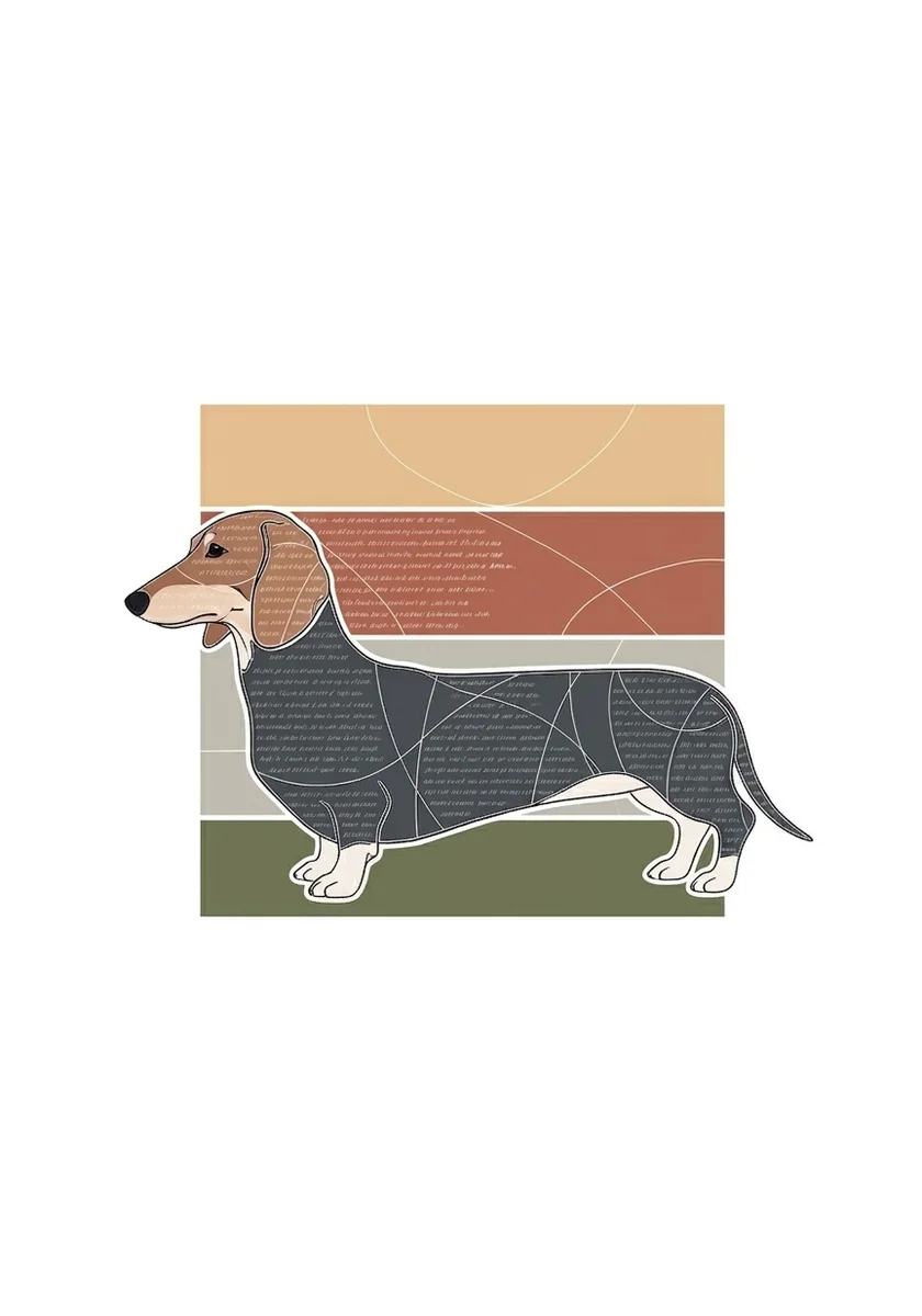 Dachshund Minimalist Scripture Wall Art (300 DPI)