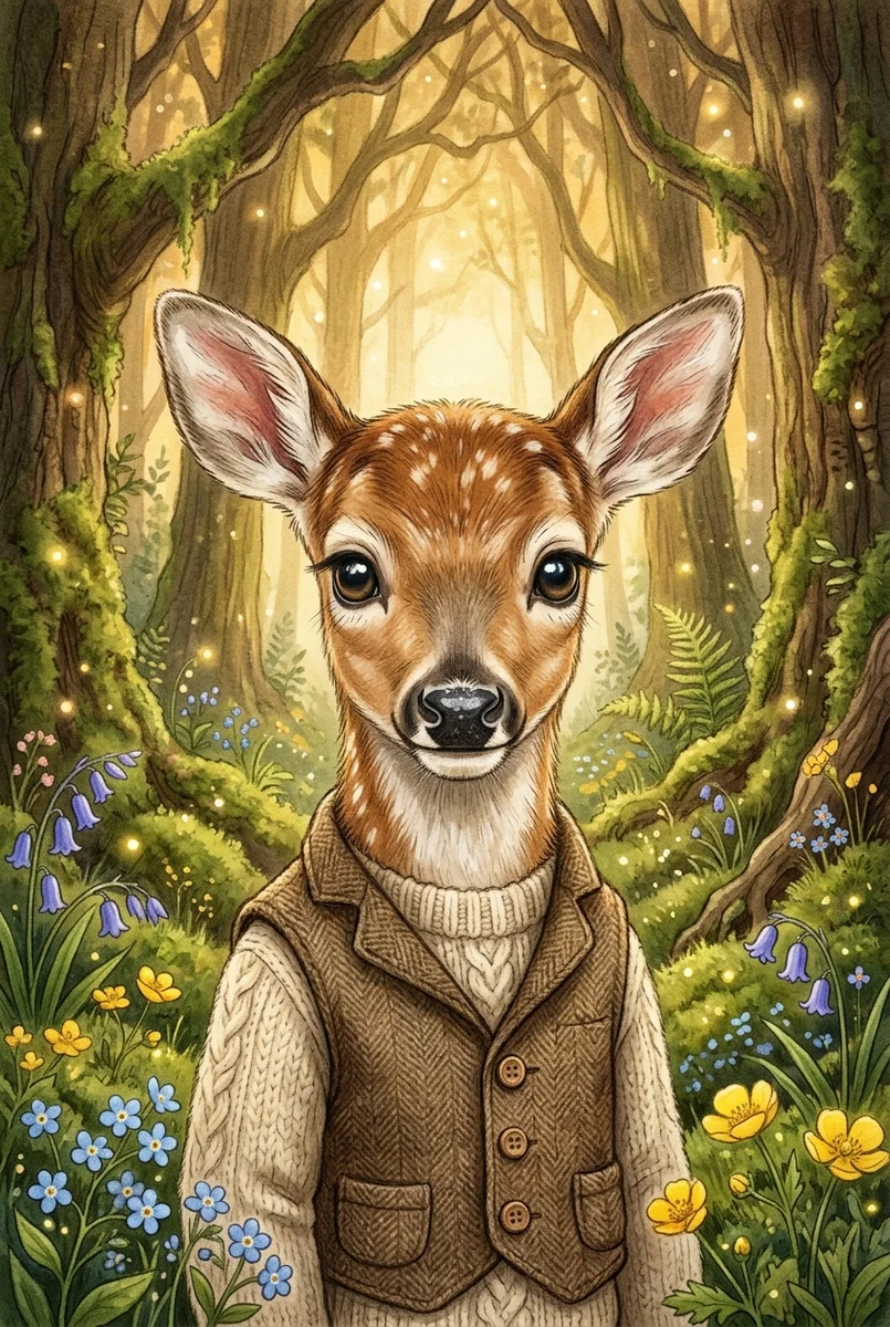 Pet Wilderkind Baby Deer Nursery Print (300 DPI)