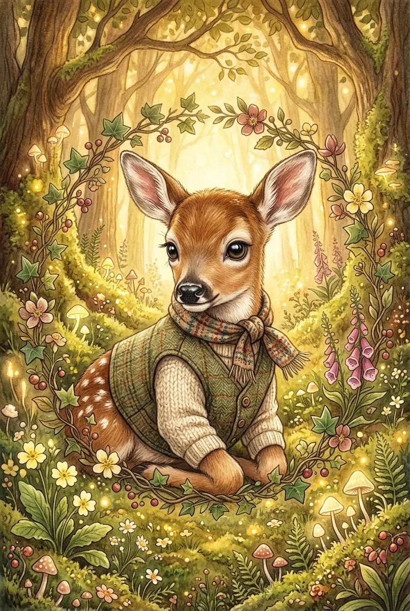 Pet Wilderkind Baby Deer Nursery Print (300 DPI)
