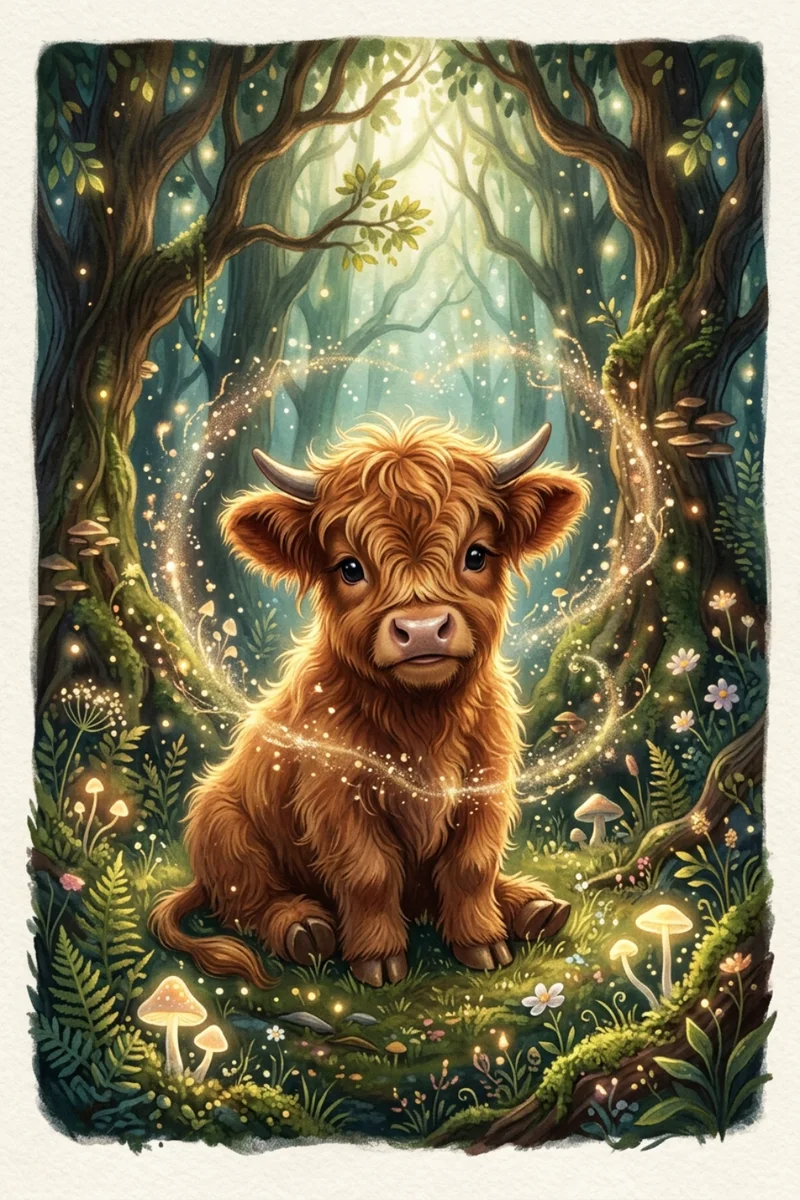 Pet Wilderkind Baby Highland Cow Nursery Print (300 DPI)