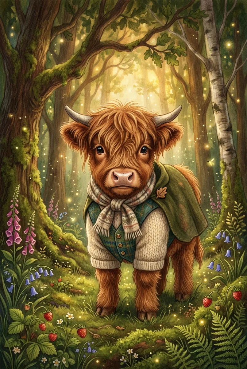 Pet Wilderkind Baby Highland Cow Nursery Print (300 DPI)