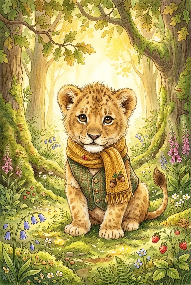 Pet Wilderkind Baby Lion Nursery Print (300 DPI)