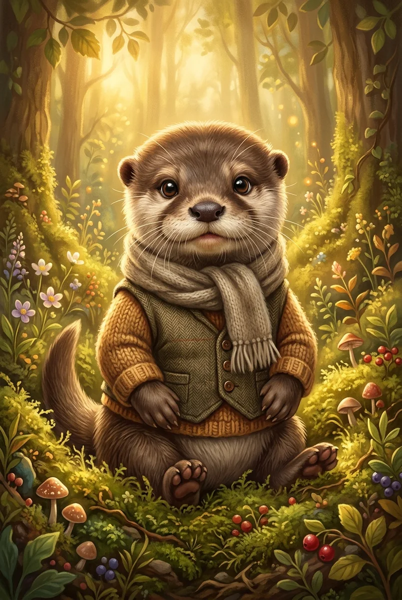 Pet Wilderkind Baby Otter Nursery Print (300 DPI)