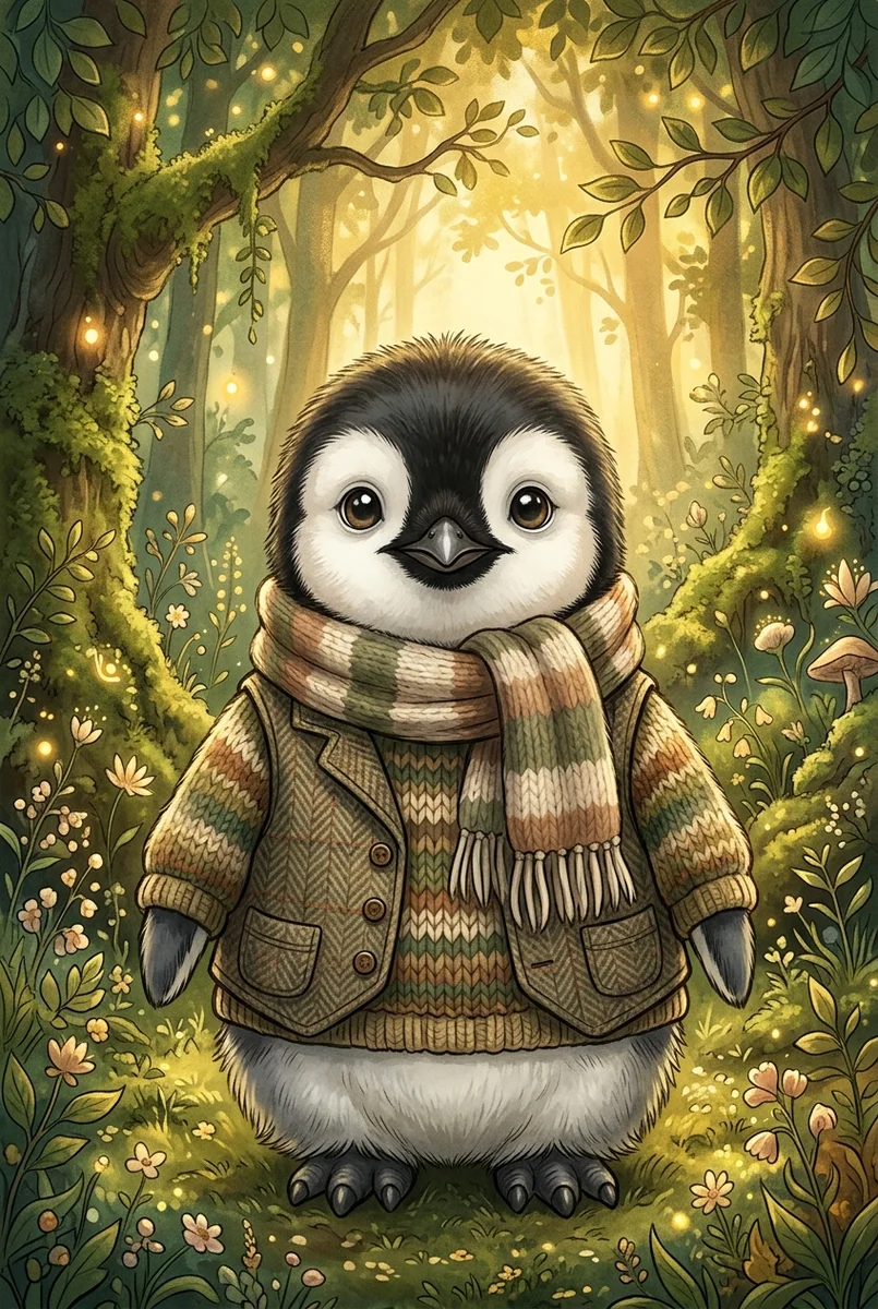 Pet Wilderkind Baby Penguin Nursery Print (300 DPI)