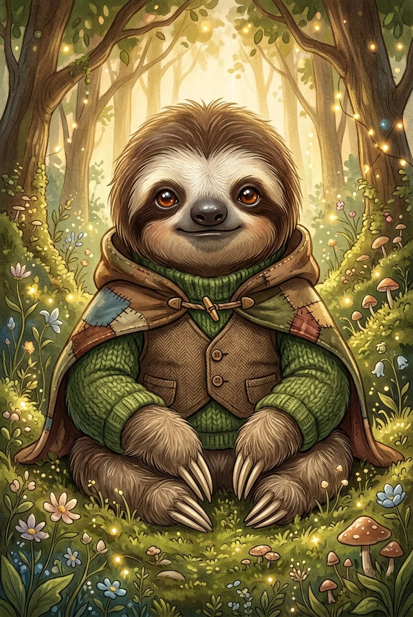 Pet Wilderkind Baby Sloth Nursery Print (300 DPI)