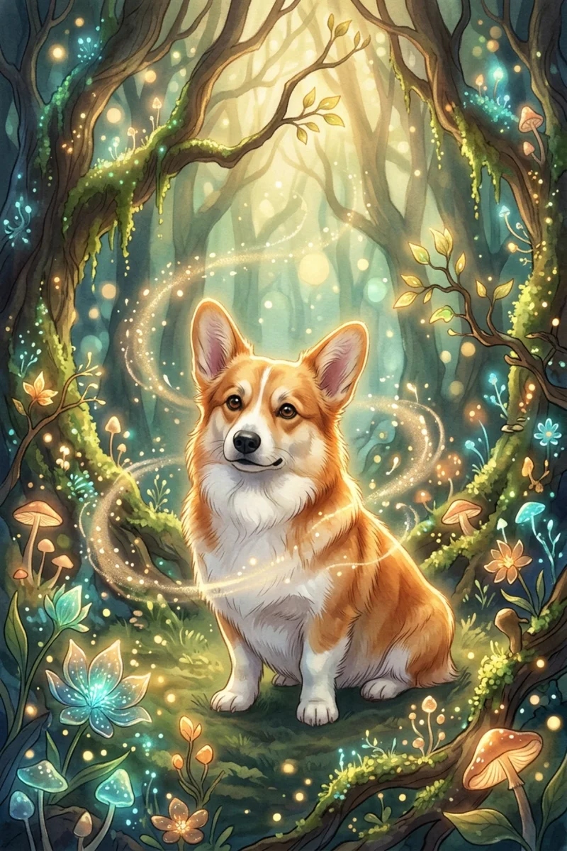 Pet Wilderkind Corgi Nursery Print (300 DPI)