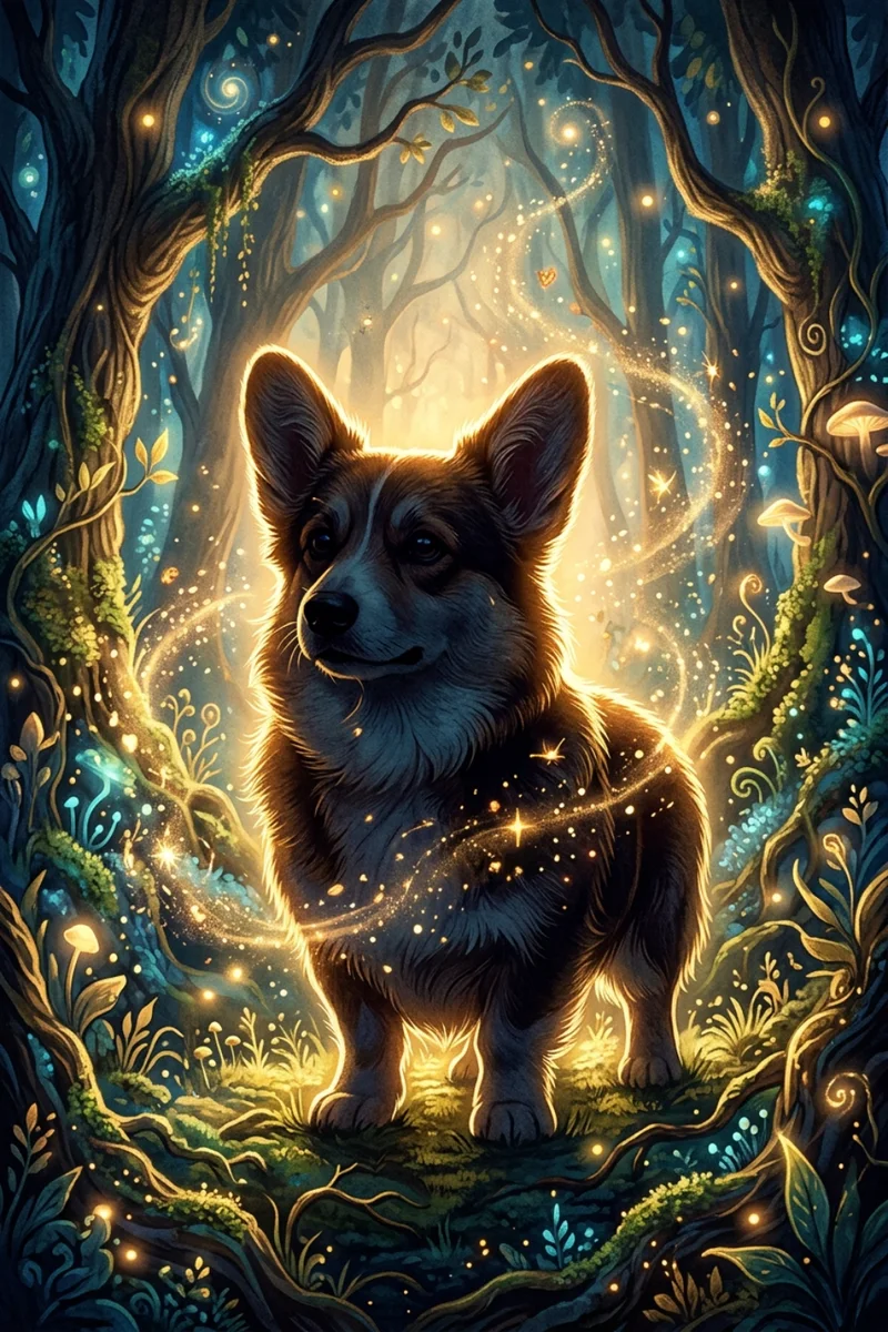 Pet Wilderkind Corgi Nursery Print (300 DPI)