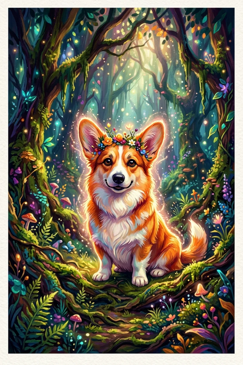 Pet Wilderkind Corgi Nursery Print (300 DPI)