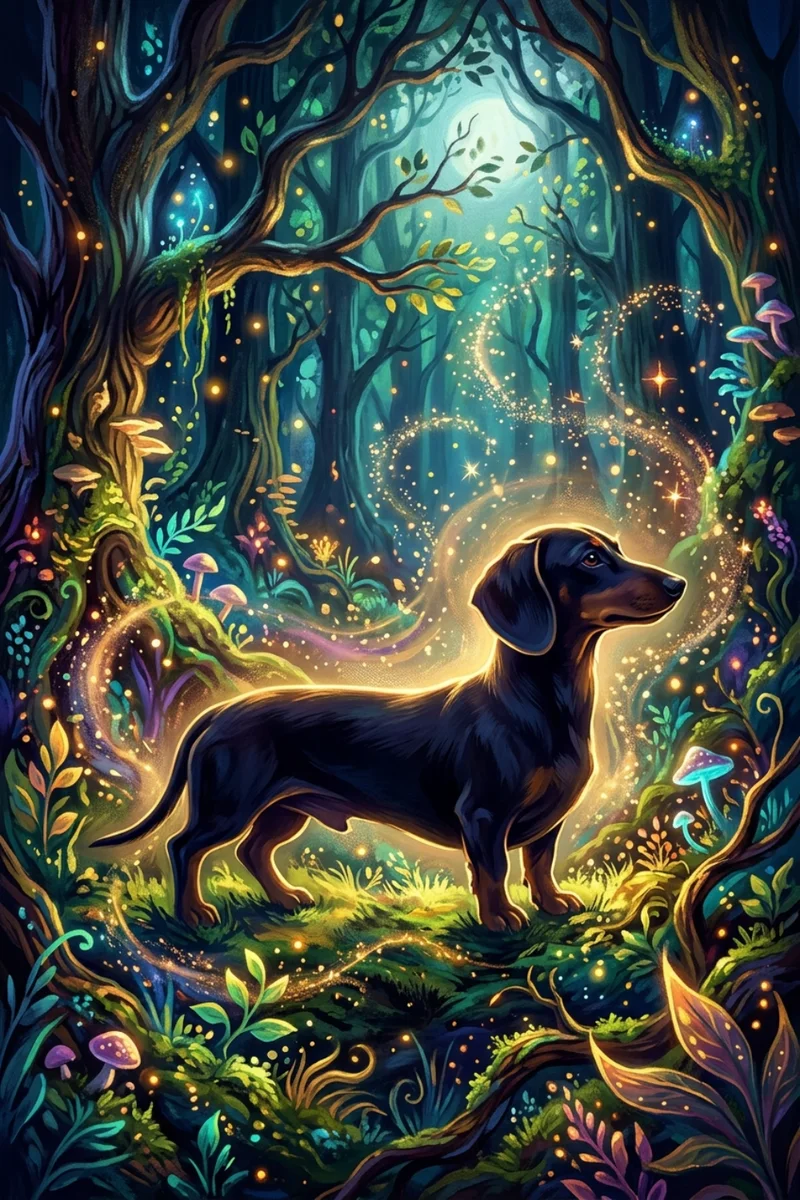Pet Wilderkind Dachshund Nursery Print (300 DPI)