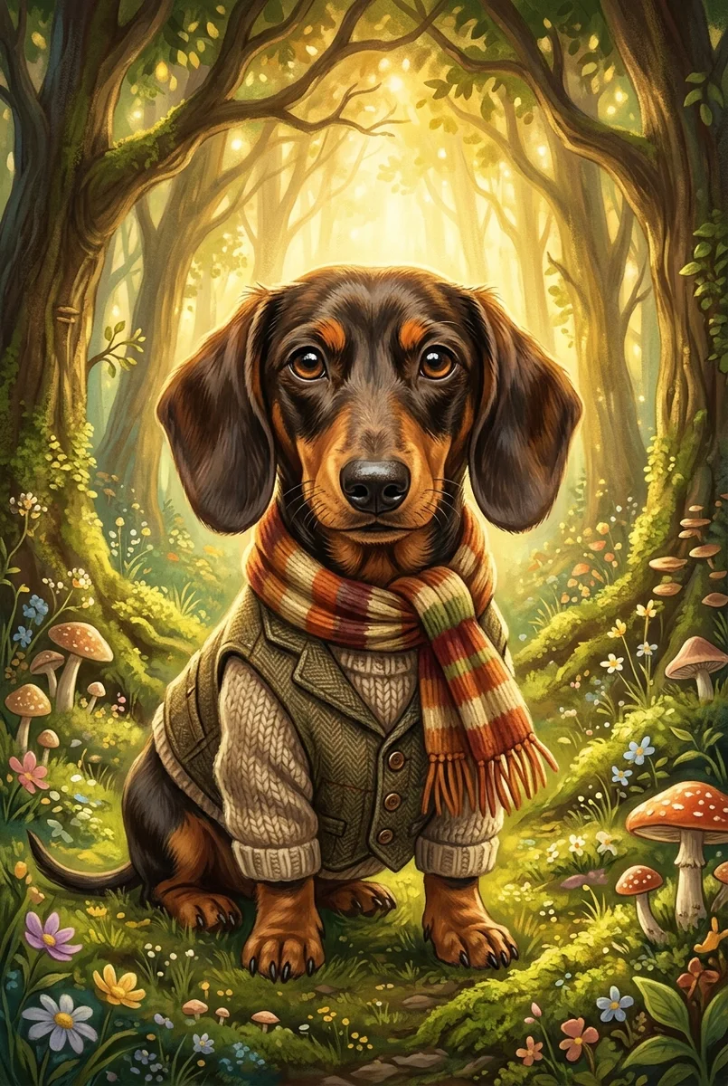 Pet Wilderkind Dachshund Nursery Print (300 DPI)
