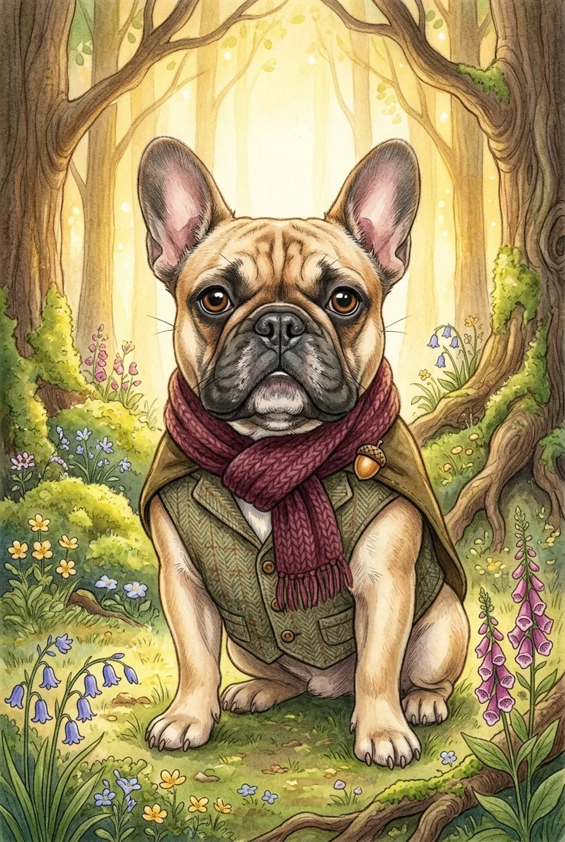 Pet Wilderkind French Bulldog Nursery Print (300 DPI)
