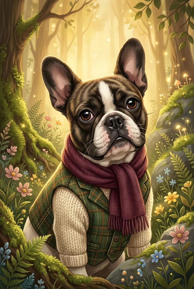 Pet Wilderkind French Bulldog Nursery Print (300 DPI)