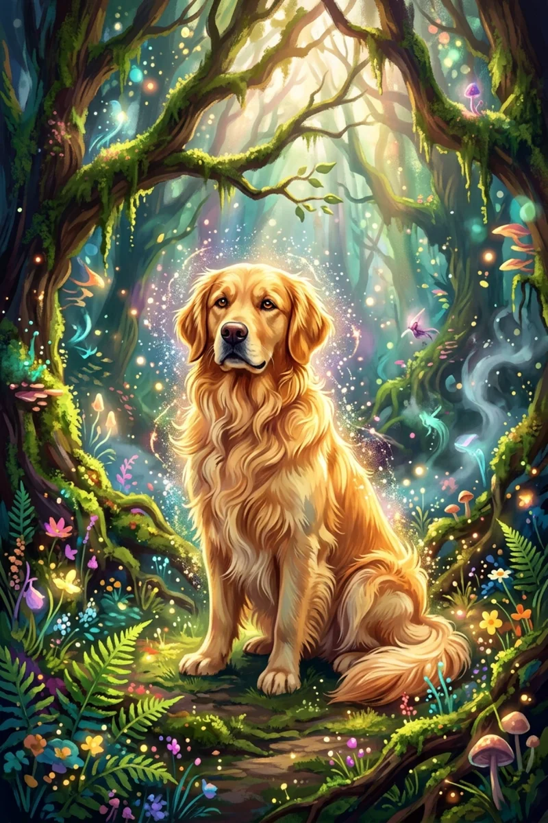 Pet Wilderkind Golden Retriever Nursery Print (300 DPI)