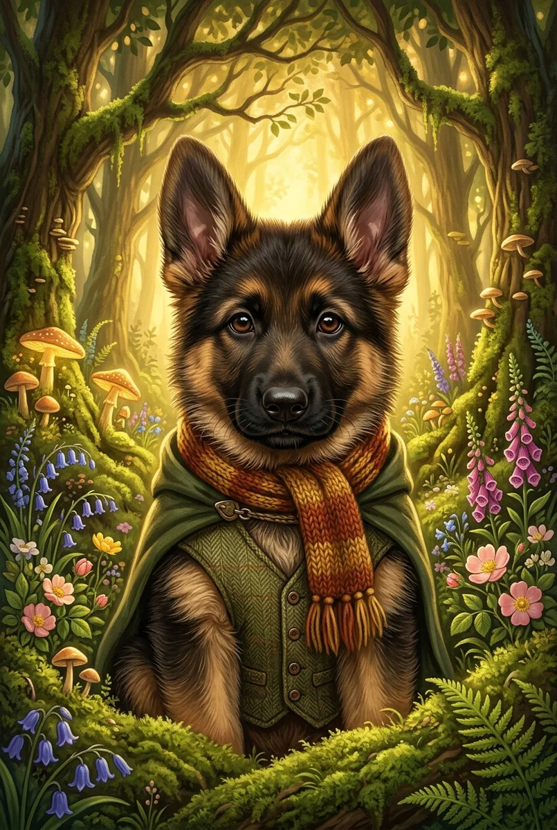 Pet Wilderkind German Shepherd Nursery Print (300 DPI)