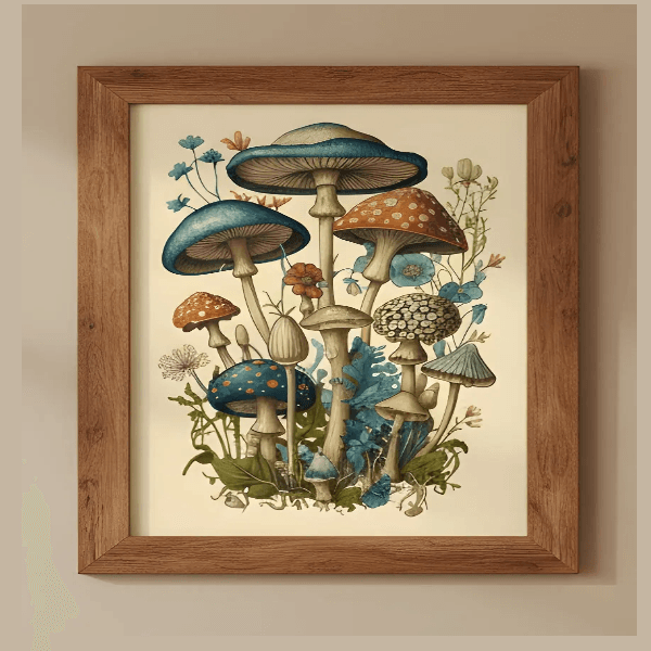Enchanted Woodland Mushrooms Print