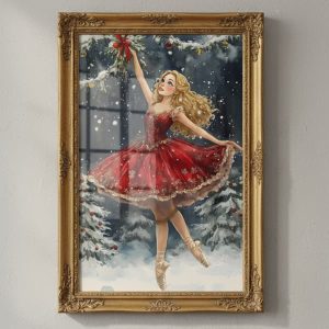 Christmas Ballerina Printable Art