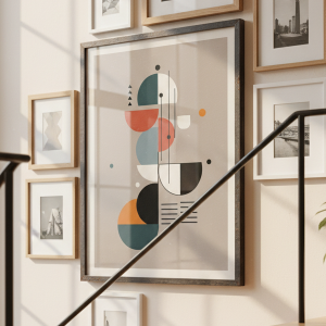 Bauhaus Shapes Abstract Wall Art Print (300 DPI)