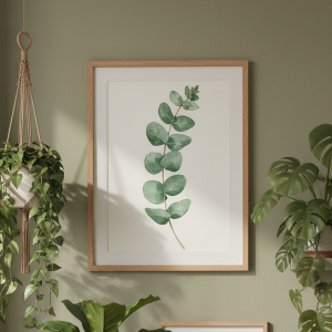 Eucalyptus Leaf Botanical Wall Art Print (300 DPI)