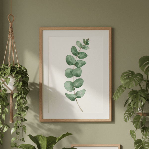 Eucalyptus Leaf Botanical Wall Art Print (300 DPI)