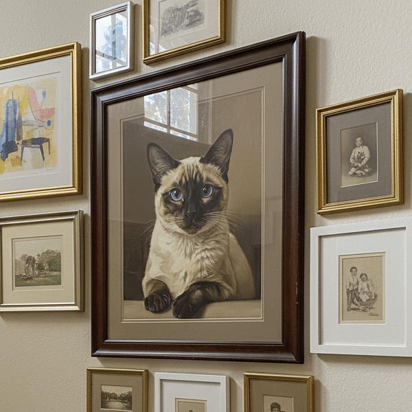 Custom Siamese Cat Portrait –