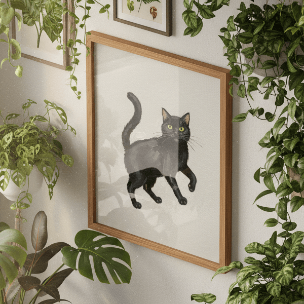 Pet Wilderkind Black Cat Nursery Print (300 DPI)