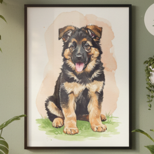 Pet Wilderkind German Shepherd Nursery Print (300 DPI)