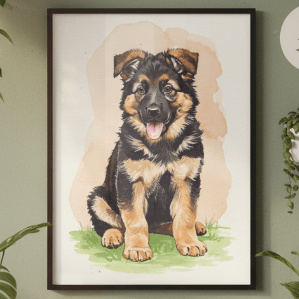 Pet Wilderkind German Shepherd Nursery Print (300 DPI)