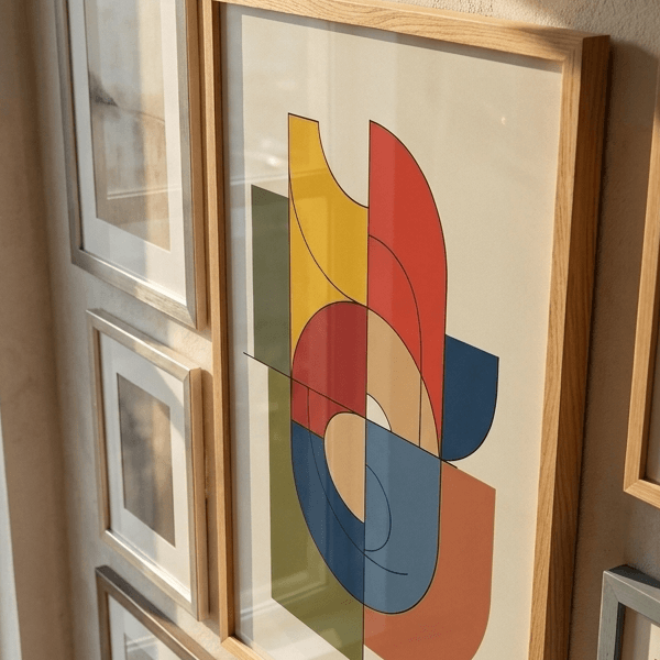 Bauhaus Curves Abstract Wall Art Print (300 DPI)
