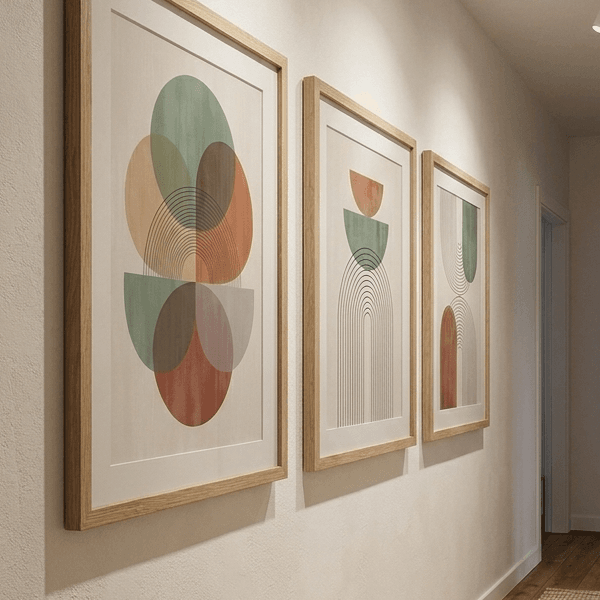 Sage Green Circle Abstract Wall Art Print (300 DPI)