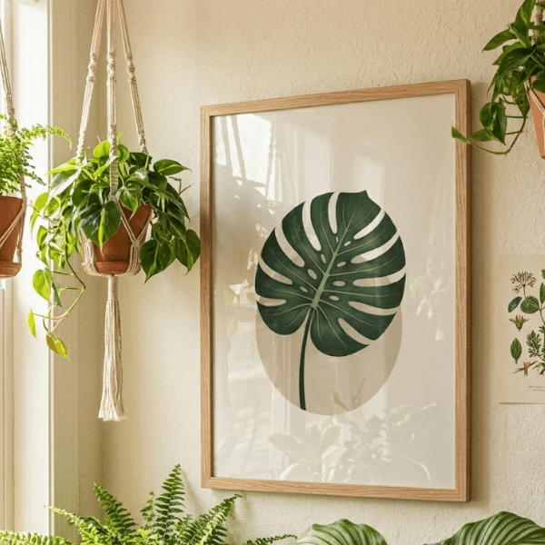 Monstera Leaf Botanical Wall Art Print (300 DPI)