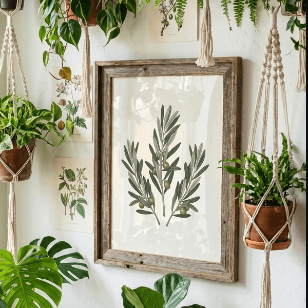 Olive Branch Trio Botanical Wall Art Print (300 DPI)