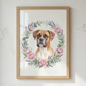 Custom Boxer Portrait - Memorial Style (Digital File)