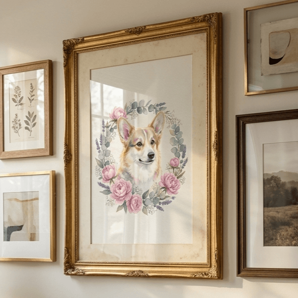 Custom Corgi Portrait - Memorial Style (Digital File)