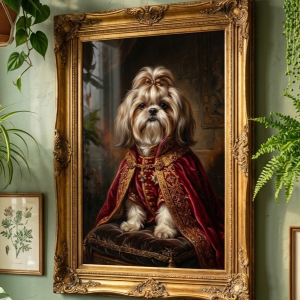 Custom Shih Tzu Portrait - Royal Style (Digital File)