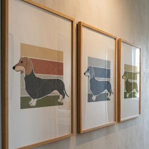 Dachshund Minimalist Scripture Wall Art (300 DPI)