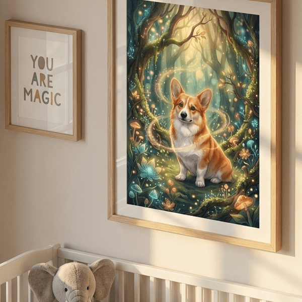 Pet Wilderkind Corgi Nursery Print (300 DPI)
