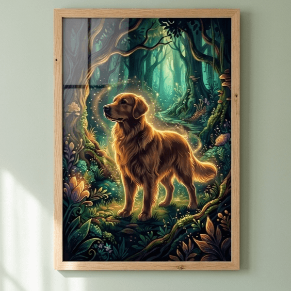 Pet Wilderkind Golden Retriever Nursery Print (300 DPI)