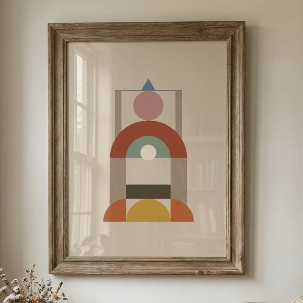 Mid-Century Arch Abstract Wall Art Print (300 DPI)