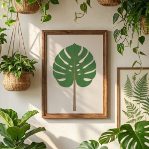 Monstera Leaf Botanical Wall Art Print (300 DPI)