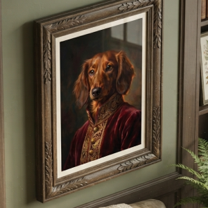Custom Dachshund Portrait - Royal Style (Digital File)