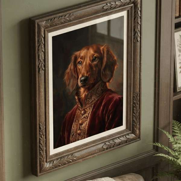 Custom Dachshund Portrait - Royal Style (Digital File)