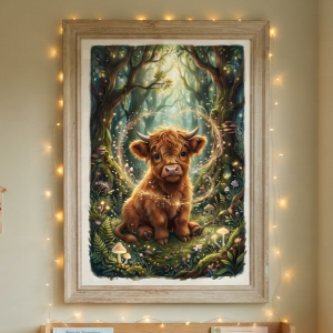 Pet Wilderkind Baby Highland Cow Nursery Print (300 DPI)