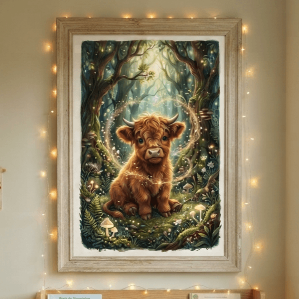 Pet Wilderkind Baby Highland Cow Nursery Print (300 DPI)