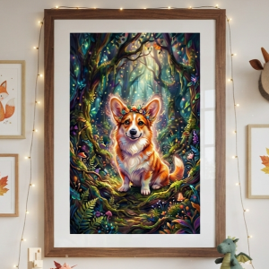 Pet Wilderkind Corgi Nursery Print (300 DPI)